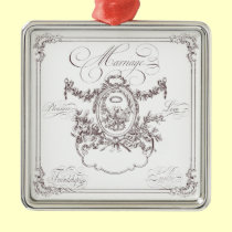 Wedding Marriage Keepsake Ornament ornaments