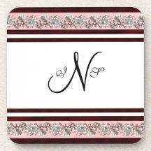 Wedding Monogram Cork Coaster