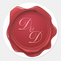 Wedding Monogram Wax Seal Sticker