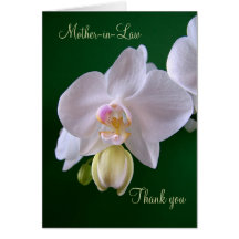 Wedding. Mother-in-Law. Thank you Card with Orchid