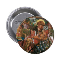 Wedding of St George Princess Sabra Dante Rossetti Pinback Buttons