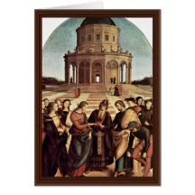 Wedding Of The Virgin By Raffael (Best Quality) Greeting Cards