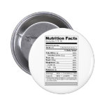 Wedding or Anniversary Sweet Funny Nutrition Label Pinback Buttons