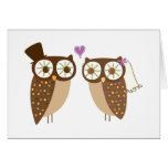 wedding owls card