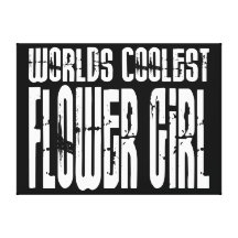 Wedding Party Favours : Worlds Coolest Flower Girl Gallery Wrap Canvas
