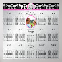 Wedding Photo Seating Chart Posters