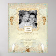 Wedding Photograph Love Chapter Beach Seashore Poster