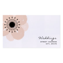 Wedding Planner Business Card - Pink Anemone