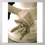 Wedding  Poster "I Love You"