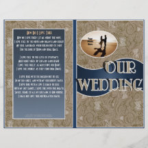 Wedding Program (Bifold Design with Photo) Full Color Flyer
