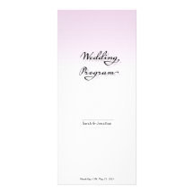 Wedding Program Plain Simple Clean Crisp Rack Cards