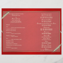 Wedding program template (three) flyer