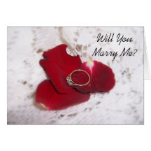 Wedding Proposal Card Will You Marry Me? Ring