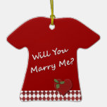 Wedding Proposal Will You Marry Me? Engagement Christmas Tree Ornament