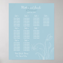 Wedding Reception Seating Chart - Standard Sizes Print