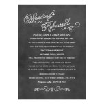 Wedding Rehearsal Dinner | Black Chalkboard Style Custom Invitations