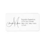Wedding Reply Card Address Labels Monogram
