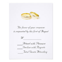 Wedding Ring Wedding RSVP Card Custom Announcement