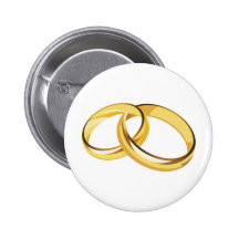 wedding rings pinback button