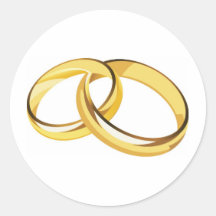wedding rings round sticker