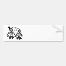 Wedding robots bumper sticker
