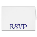 Wedding RSVP Cards Navy Blue and White