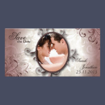 Wedding Save the Date Announcement Vintage Foliage photo cards