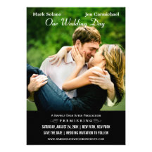 Wedding Save the Date Card | Movie Poster Design Invitations