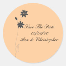 Wedding stationary range, customize round sticker
