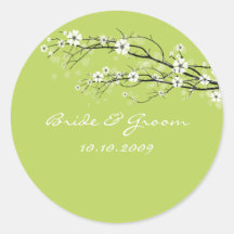 Wedding Stickers blossoms branches, custom colour!