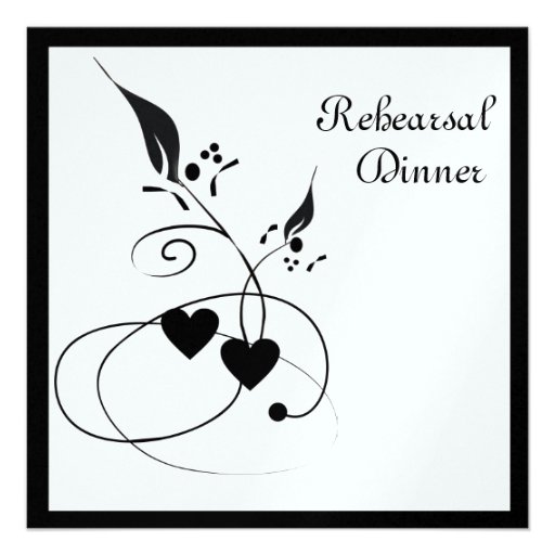 Wedding Swirls Rehearsal Dinner Invitation