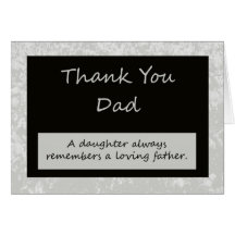 Wedding Thank You Card to Parent Dad