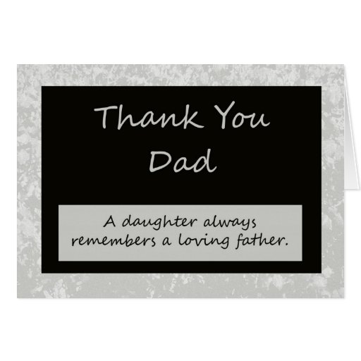Wedding Thank You Card to Parent Dad Zazzle
