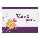 Wedding Thank You champagne Toast- Purple Cards