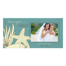 Wedding Thank You Photo Card - Beach Theme
