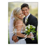 WEDDING THANK YOU PHOTO FOLDED CARD | WHITE SCRIPT