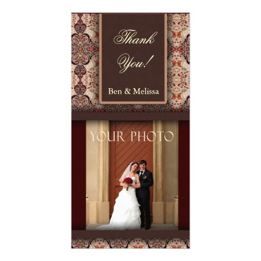 Wedding thank you Photo Template Card Personalised Photo Card