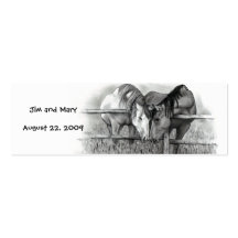 WEDDING thank you tags, HORSES Business Card