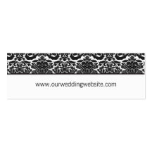 Wedding website card - damask accent business cards