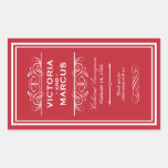 Wedding Wine Bottle Monogram Favor Labels Sticker