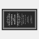 Wedding Wine Bottle Monogram Favour Labels Sticker