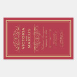 Wedding Wine Bottle Monogram Favour Labels Stickers