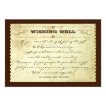 wedding wishing well vintage cards