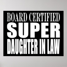 Weddings Birthdays Christmas Super Daughter in Law Print