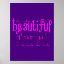 Weddings Favours & Tokens : Beautiful Flower Girl Poster