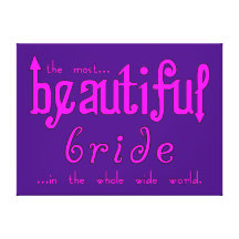 Weddings Parties & Bridal Showers Beautiful Bride Canvas Print