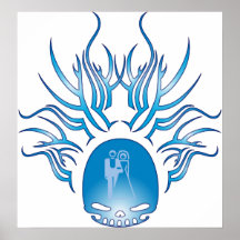 Weddings Skull Poster