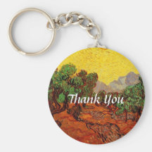 Weddings,Vincent van Gogh Olive Trees Keychain