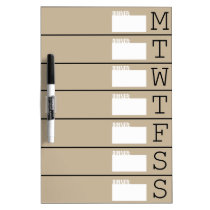 Weekly Calendar / Dinner Menu - Dry Erase Board dry erase boards