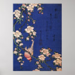 Weeping Cherry and Bullfinch, Hokusai Posters